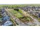 Aerial view of green space with a creek running through it at 13813 Jacks Ln, Pineville, NC 28134
