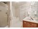 Bathroom featuring a tub, shower, double sinks, and great lighting at 1581 Arborgate Dr, Rock Hill, SC 29732