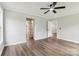 Bright bedroom with neutral walls and multiple doorways at 1676 Starmount Cir, Lancaster, SC 29720