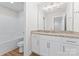 Bathroom with granite counters and vanity at 2032 Summey Ave, Charlotte, NC 28205