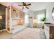 Stylish bedroom featuring a modern bunk bed, soft pink accents, and natural light, creating a serene retreat at 2329 Paddlers Cove Dr, Clover, SC 29710
