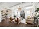 Bright and airy living room with coffered ceilings, a fireplace, and plenty of seating at 2329 Paddlers Cove Dr, Clover, SC 29710