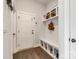 Organized mudroom with built-in bench, cubbies, and hooks for easy storage and organization at 2329 Paddlers Cove Dr, Clover, SC 29710