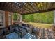 Outdoor patio with fireplace, seating area and grill, with landscaping at 2610 Creek Manor Dr, Waxhaw, NC 28173