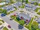A vibrant neighborhood featuring well-maintained townhomes, manicured lawns, and convenient access to community parking at 4133 Carl Parmer Dr, Harrisburg, NC 28075