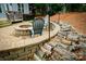 Inviting backyard seating area with custom stone fire pit, perfect for relaxing evenings at 4205 Green Park Ct, Harrisburg, NC 28075