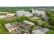 A picturesque aerial view showcasing apartments, parking, and lush green landscaping in a vibrant urban setting at 4754 Hedgemore Dr # O, Charlotte, NC 28209