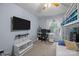 Bedroom features a lofted bunk and is suitable for an office or bedroom at 4754 Hedgemore Dr # O, Charlotte, NC 28209