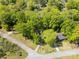 Aerial view of a house surrounded by lush, mature trees in a quiet neighborhood at 510 N Jackson Rd, Lancaster, SC 29720