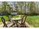 Relaxing backyard with patio seating and a shed at 591 Highland Ridge Rd, Mooresville, NC 28115