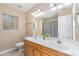 Bright bathroom featuring a double sink vanity and ample lighting at 591 Highland Ridge Rd, Mooresville, NC 28115