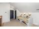 Bonus room with a built-in daybed, custom lighting and neutral carpet at 728 Brookside Ave, Charlotte, NC 28203
