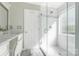 Modern bathroom with a glass-enclosed shower and stylish fixtures at 7353 Sedgebrook W Dr, Stanley, NC 28164