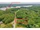 Aerial view showing the property outline and proximity to Long Island and the lake, location and land size at 8225 Long Island Rd, Catawba, NC 28609