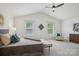 Bright main bedroom suite with vaulted ceilings, neutral decor, and cozy textiles at 9612 Eagle Feathers Dr, Charlotte, NC 28214