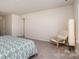Spacious bedroom with a modern bed, decorative accents and neutral tones at 1003 Dorsey Dr, Fort Mill, SC 29715