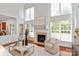 Elegant living room with fireplace, high ceilings, and neutral décor at 10104 Silverling Dr, Waxhaw, NC 28173
