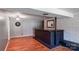 Finished basement offering a stylish brick bar, perfect for entertaining guests and creating a cozy atmosphere at 1218 Donna Dr, Shelby, NC 28152