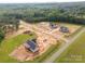 Expansive aerial view of a new construction community showcasing multiple homesites surrounded by lush greenery at 1504 Baileys Run, Gastonia, NC 28056