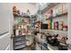 Well-organized pantry with metal shelving, ample storage space for food, and household items at 19010 Hawk Haven Ln, Charlotte, NC 28278