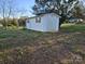 Outdoor shed in backyard. Excellent storage for equipment and tools at 3025 School St, Claremont, NC 28610