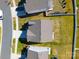 Aerial view of a house, showcasing the roof, backyard, and surrounding neighborhood at 3286 Shining Rock Sw St, Concord, NC 28027