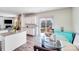 Open kitchen with granite counters, a breakfast bar, stainless appliances, and a view to the back yard at 3286 Shining Rock Sw St, Concord, NC 28027