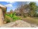 Concrete patio with a backyard view of mature trees at 3320 28Th Ne St, Hickory, NC 28601