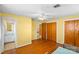 This bright bedroom features hardwood floors and two closets for ample storage with attached bathroom at 3320 28Th Ne St, Hickory, NC 28601