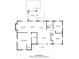 Detailed floor plan showcasing the layout of a one-story home with a primary bedroom and deck at 3715 Dallas High Shoals Hwy, Dallas, NC 28034