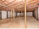 Spacious unfinished basement with exposed beams at 4303 Greenhaven Ln, Gastonia, NC 28056