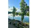 Breathtaking lake view with mature trees in the foreground, and a bridge in the distance at 5888 Wood Duck Way, Catawba, NC 28609