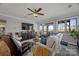 Spacious living room with comfortable seating, large windows, and stylish decor at 5888 Wood Duck Way, Catawba, NC 28609