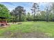 Expansive green backyard with mature trees and ample open space at 1043 Sid Davis Rd, Chester, SC 29706
