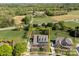 Aerial view of home showcasing the estimated property lines within a large lot at 135 Northbridge Dr, Mooresville, NC 28115