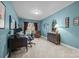 Bright office space with carpeting, large window, and stylish decor; perfect for remote work at 135 Northbridge Dr, Mooresville, NC 28115