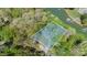 Aerial view of property lines near the water with a single Gathering house at 179 Abington Ln, Troutman, NC 28166