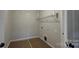 Spacious laundry room with utility connections and a shelf showing the unfinished details at 2229 Camber Dr # Cwo0100, Gastonia, NC 28054