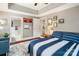 Spacious main bedroom with hardwood floors, neutral walls, and a view into the ensuite bathroom at 4626 Fairbluff Pl, Charlotte, NC 28209