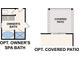 Floor plan options featuring an owner's spa bath and a covered patio at 562 Mountain View Dr, Monroe, NC 28110