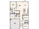 Detailed floor plan showcasing the layout of the house, including the kitchen, bedrooms, and garage at 562 Mountain View Dr, Monroe, NC 28110