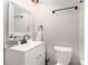 Cozy bathroom featuring white vanity, sleek mirror, and modern fixtures at 745 6Th Sw Ave, Hickory, NC 28602