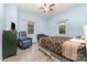 Light blue bedroom with bright natural light and comfortable seating at 745 6Th Sw Ave, Hickory, NC 28602