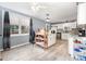 Bright kitchen featuring white cabinets, hardwood flooring, and a modern island at 745 6Th Sw Ave, Hickory, NC 28602