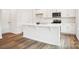 Close-up of the kitchen island, showcasing a sink and ample countertop space at 8059 Plymouth Dr, Sherrills Ford, NC 28673