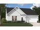 Charming single Gathering home with white siding, stone accents, and a well-manicured lawn at 920 Exeter Dr, Sherrills Ford, NC 28673