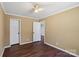 Bedroom featuring new hardwood flooring and neutral paint at 1058 Canada Dr, Dallas, NC 28034