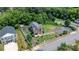 Overhead view of brick home showcasing the property's setting and proximity to nearby amenities at 115 12Th Sw St, Hickory, NC 28602