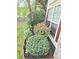 Close up of side yard featuring lush greenery and manicured garden beds at 119 W Maranta Rd, Mooresville, NC 28117