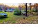 Spacious backyard featuring mature trees and lush green lawn at 124 Riley Rd, Dallas, NC 28034